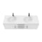 Castello Usa Thames 60-inch White Vanity Set with White Top and Chrome Handles CB-MC-60W-CHR-20146-WH - alternate 2